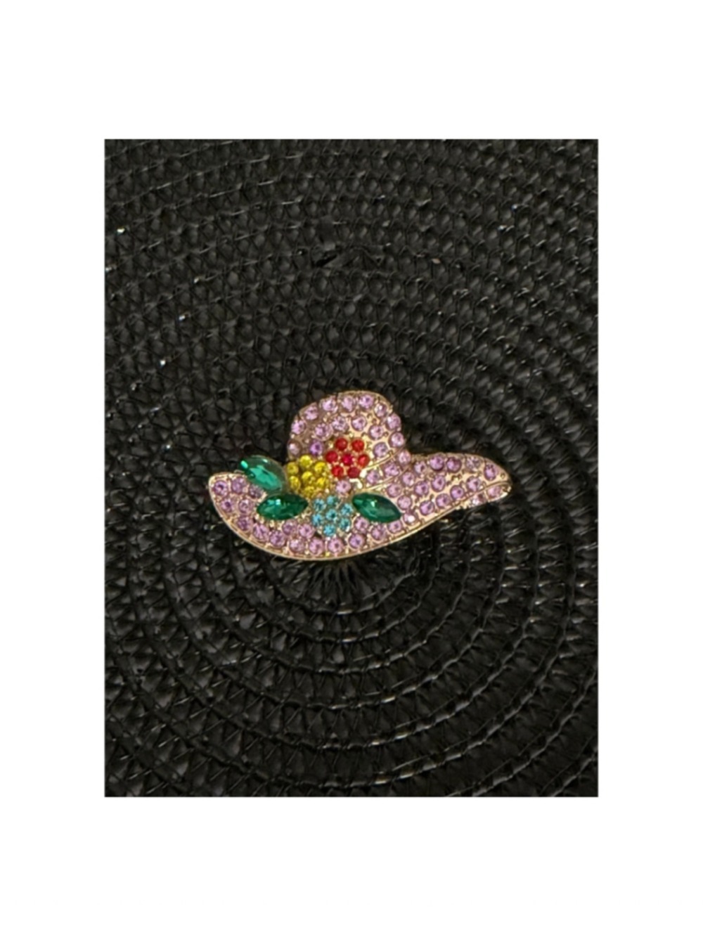 Multicolored Rhinestone Brooch Pin